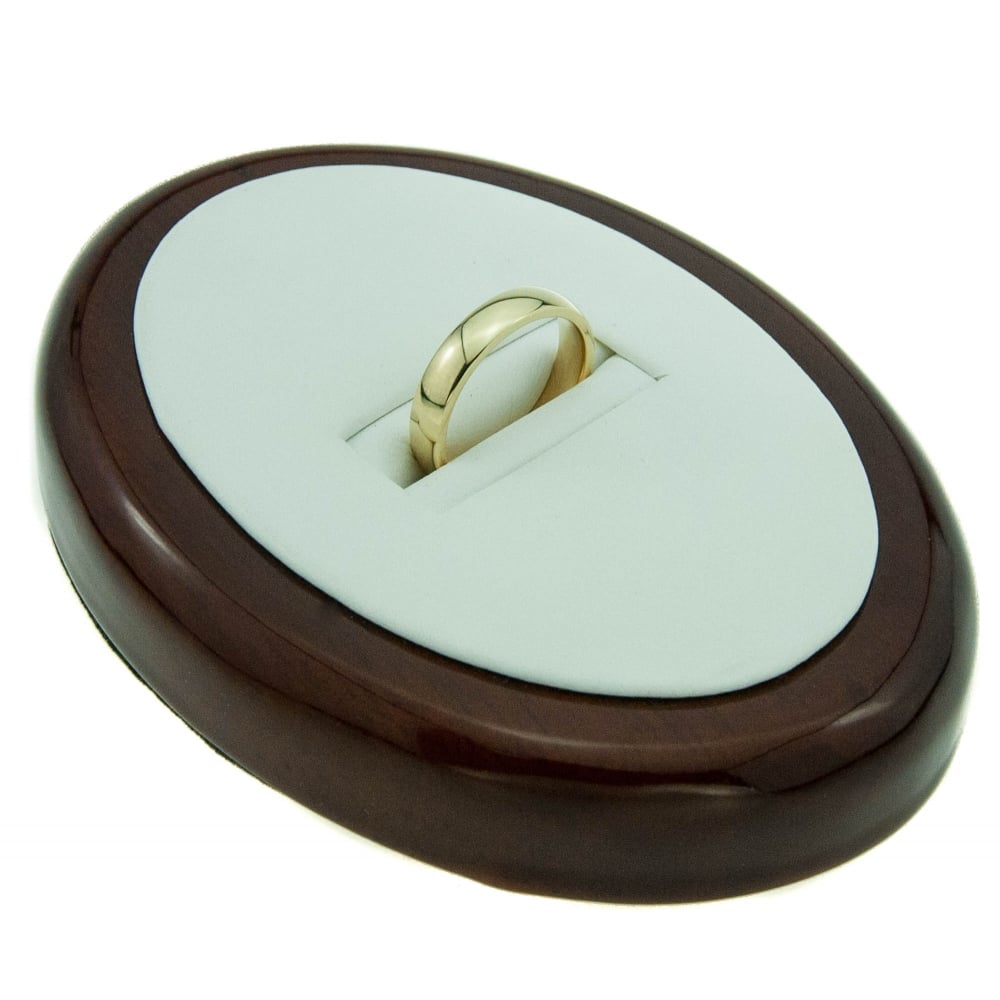 Ladies 18ct Yellow Gold Court Wedding Ring - 4mm - Size N
