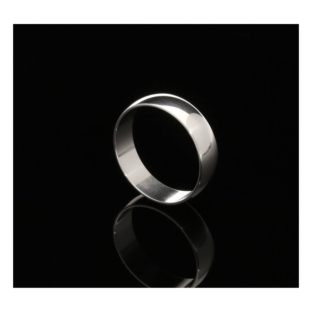 Platinum Ladies 5mm D Shape Wedding Ring