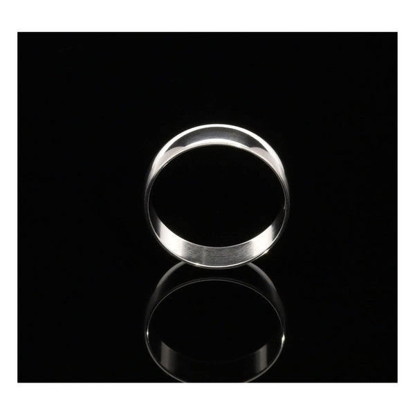Platinum Ladies 5mm D Shape Wedding Ring
