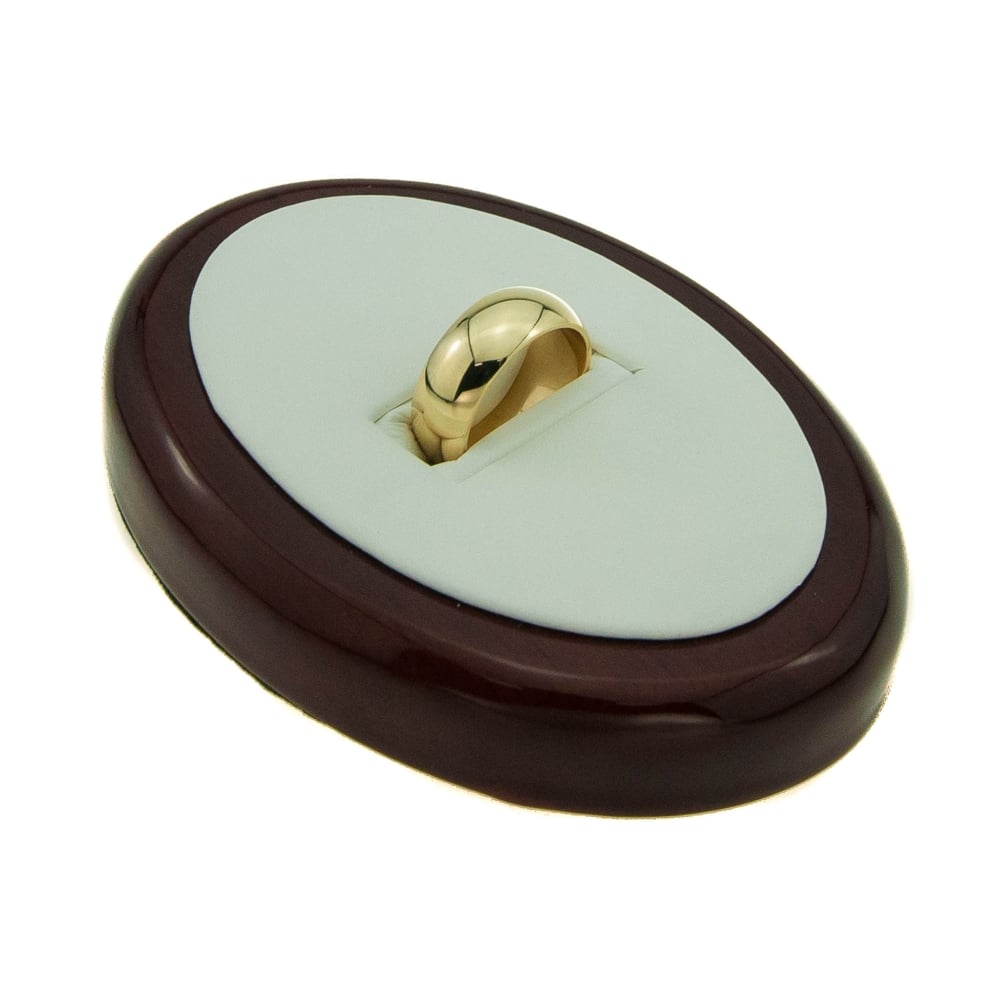 9ct Yellow Gold 8mm D-Shape Wedding Ring - Size Q - 9.3g