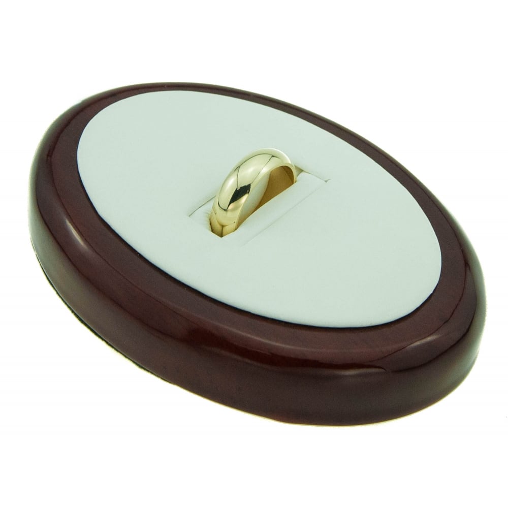 Ladies 9ct Yellow Gold D-Shape Wedding Ring - 6mm - Size Q