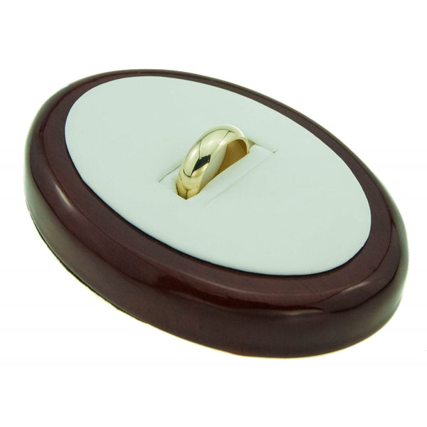 Ladies 9ct Yellow Gold D-Shape Wedding Ring - 6mm - Size Q