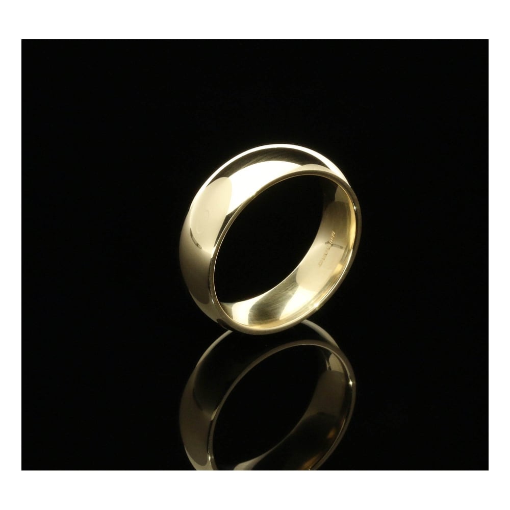 9ct Yellow Gold 6mm Court Wedding Ring