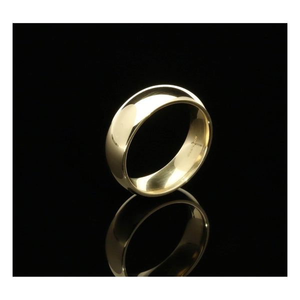 9ct Yellow Gold 6mm Court Wedding Ring