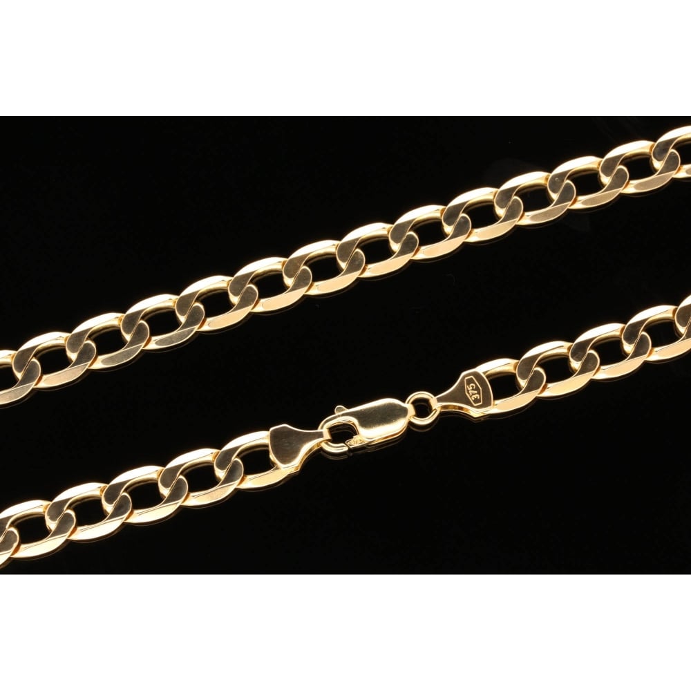 Gents 9ct Yellow Gold 30.7g Heavy Curb Chain 20"