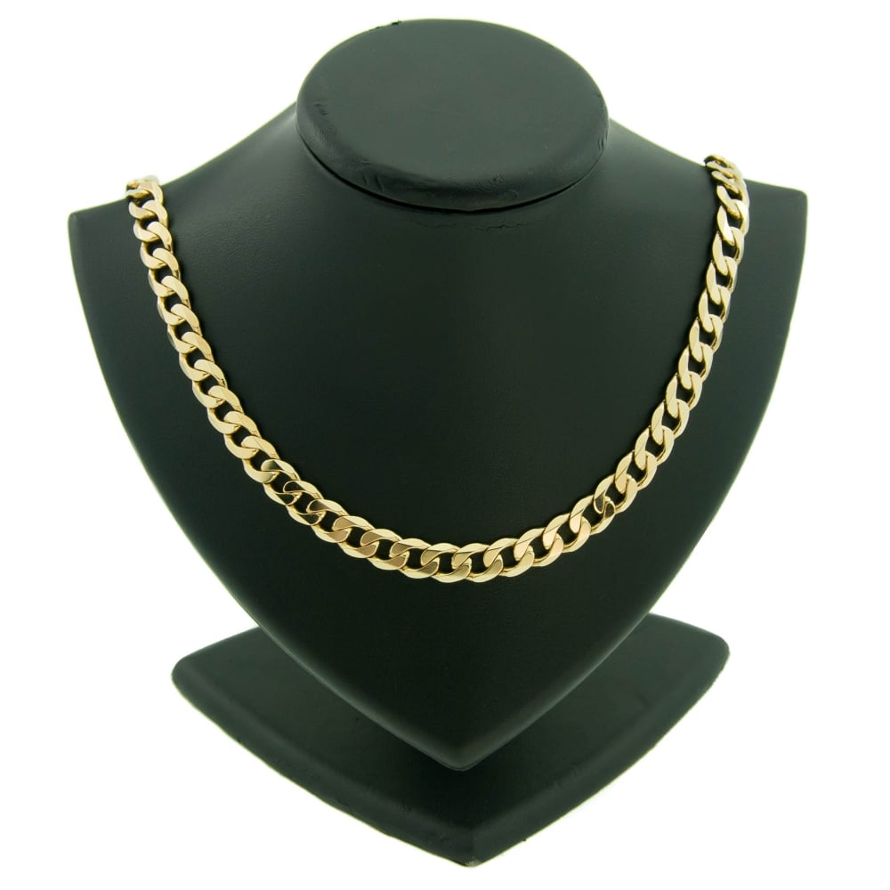 Gents 9ct Yellow Gold 50.40g Heavy Curb Chain 20”