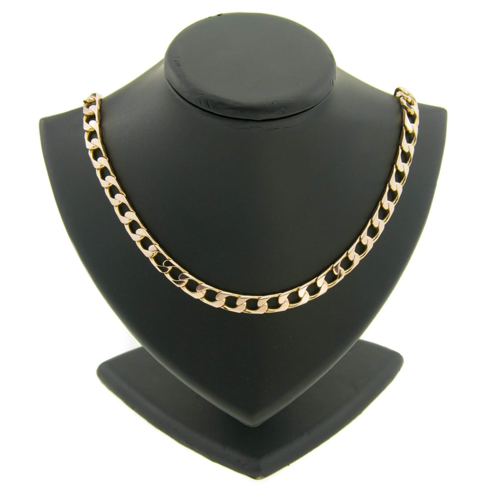 Gents 9ct Yellow Gold 53.8g Heavy Curb Chain