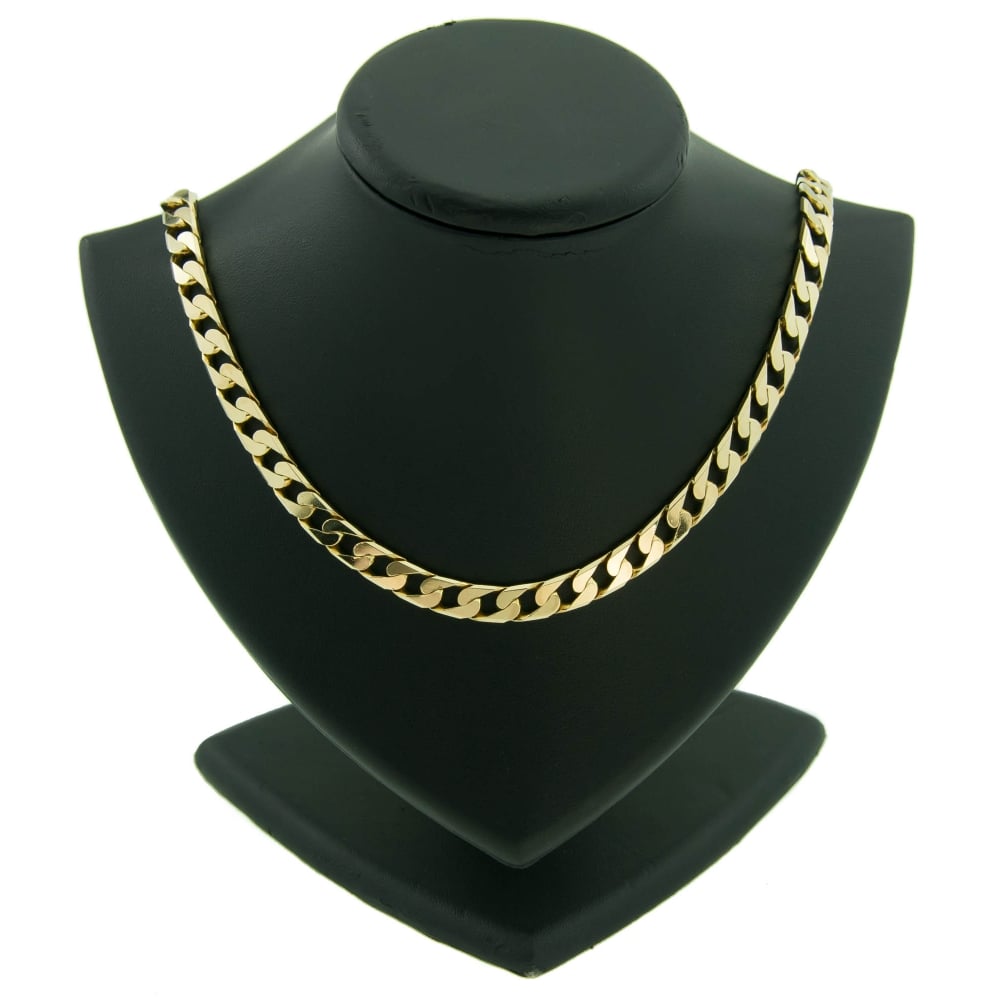 Gents 9ct Yellow Gold 49.20g Heavy Curb Chain 20”