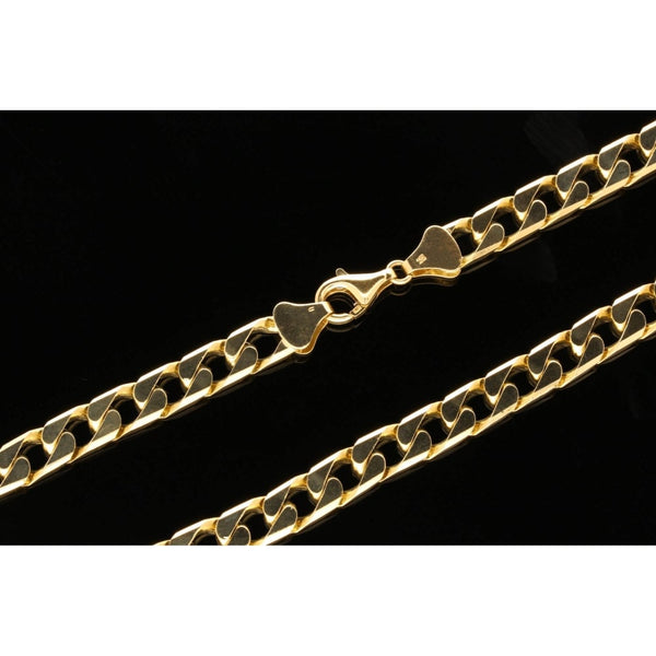 Gents 9ct Yellow Gold 49.20g Heavy Curb Chain 20”
