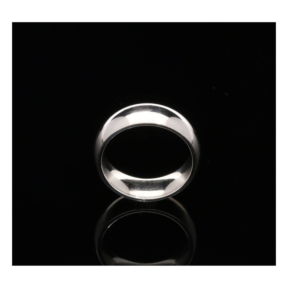 9ct White Gold Ladies 6mm Court Wedding Ring