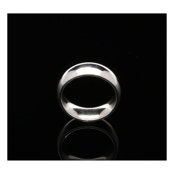 9ct White Gold Ladies 6mm Court Wedding Ring