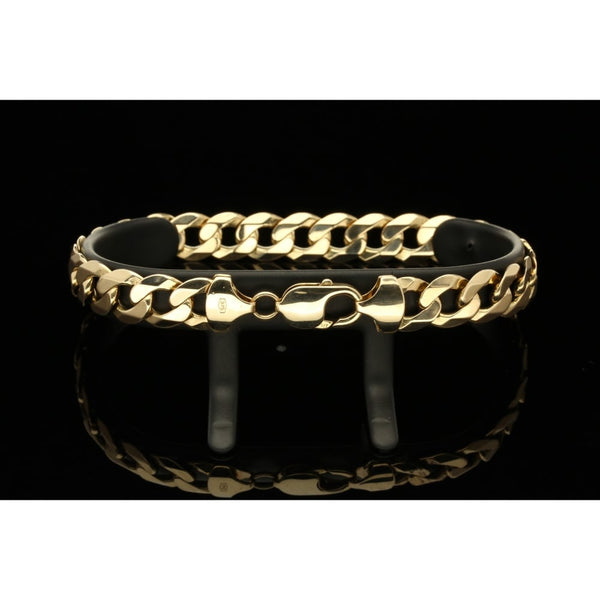 9ct Yellow Gold Men's Curb Bracelet - 28.8 grams