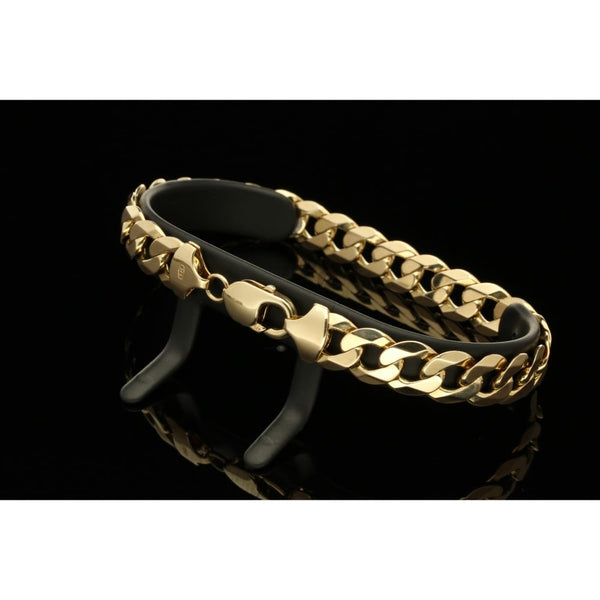 9ct Yellow Gold Men's Curb Bracelet - 28.8 grams