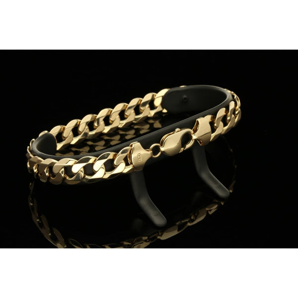9ct Yellow Gold Men's Curb Bracelet - 28.8 grams