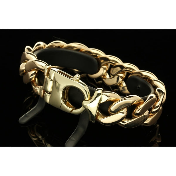 9ct Men's Heavy Gold Bracelet - 112.4 grams