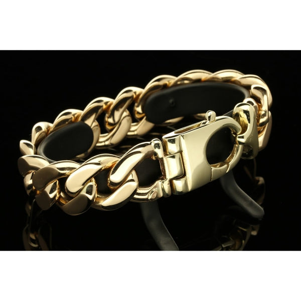 9ct Men's Heavy Gold Bracelet - 112.4 grams