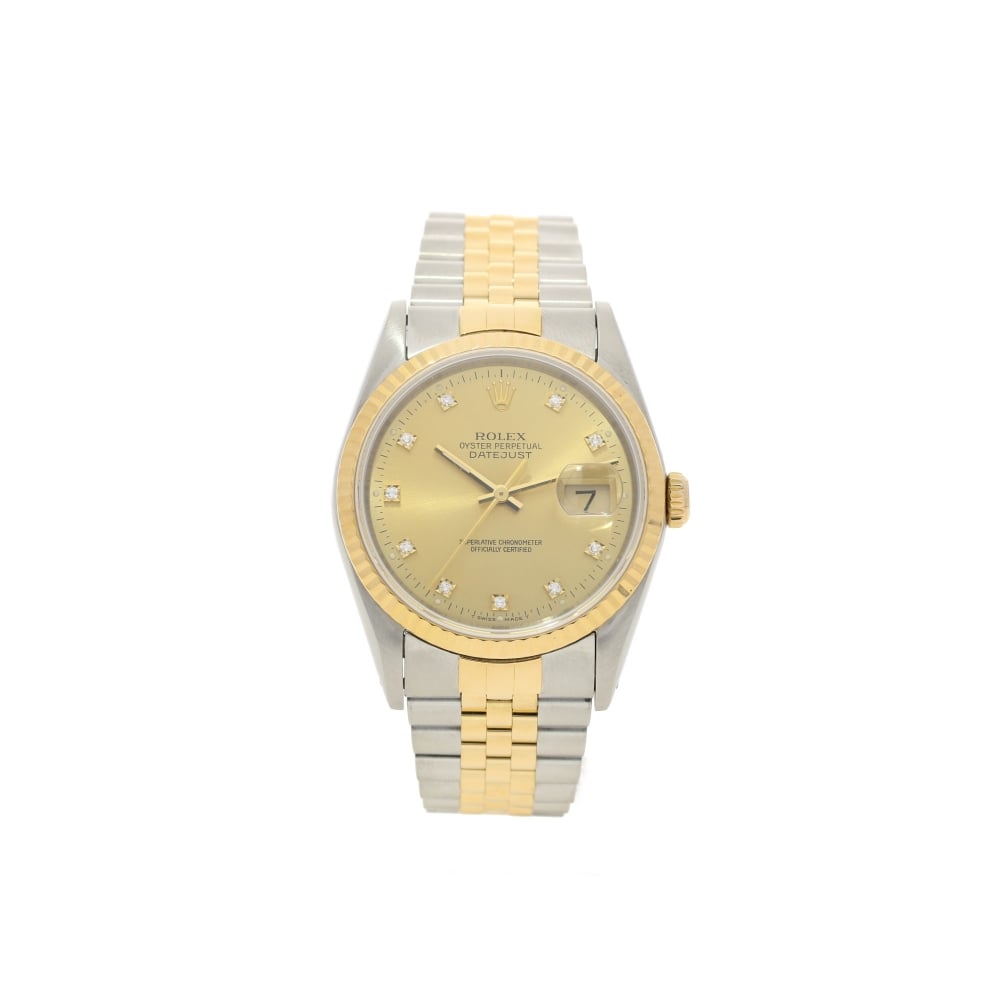 Datejust 16233 - Mens Watch - Champagne Diamond Dial - 1991