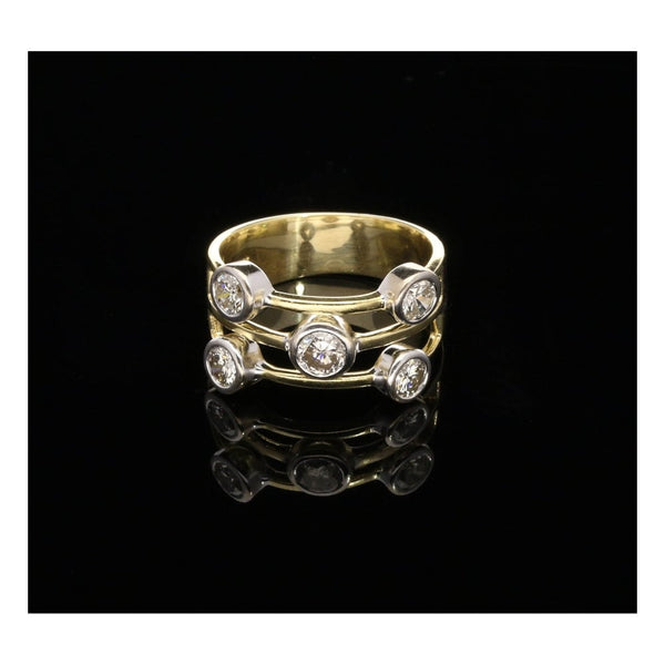 5 Stone 18ct Yellow Gold 1.00ct Diamond Ring
