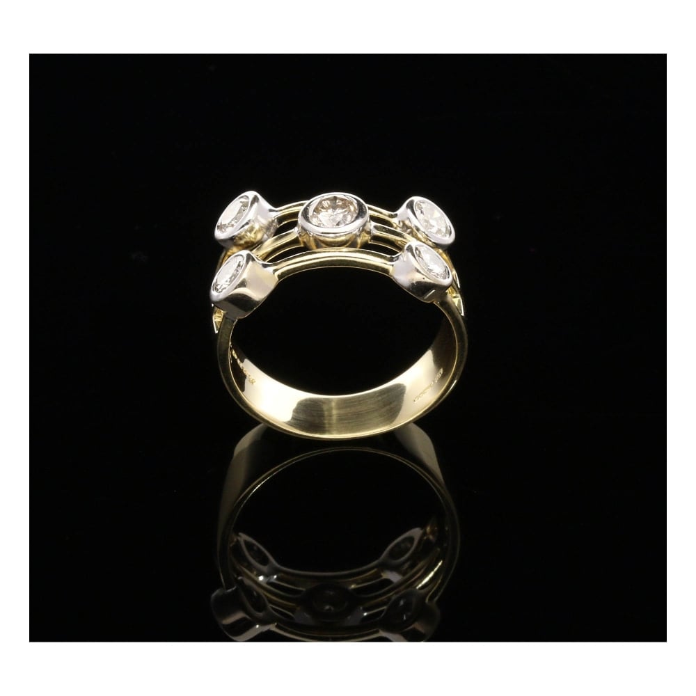 5 Stone 18ct Yellow Gold 1.00ct Diamond Ring