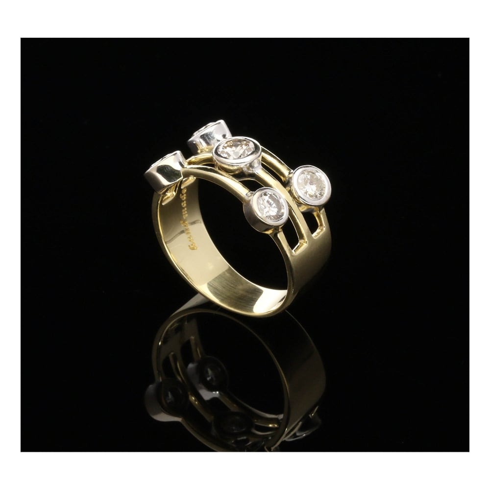 5 Stone 18ct Yellow Gold 1.00ct Diamond Ring