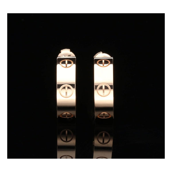 Cartier Rose Gold Screw Design Earrings - Love Collection