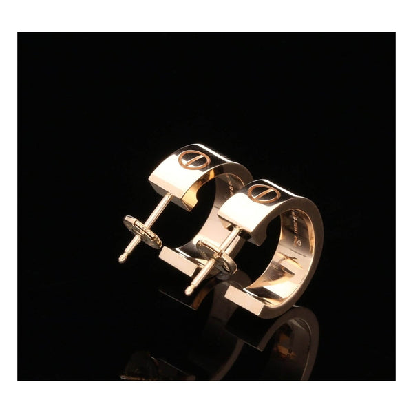 Cartier Rose Gold Screw Design Earrings - Love Collection