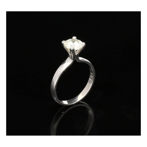 Platinum 1.21ct Round Brilliant Cut Diamond Engagement Ring