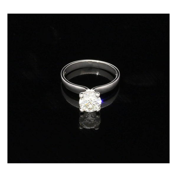 Platinum 1.21ct Round Brilliant Cut Diamond Engagement Ring