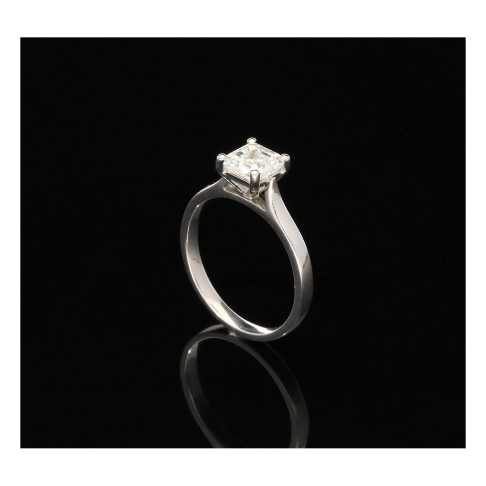 Platinum GIA Certified 1.01ct Diamond Engagement Ring