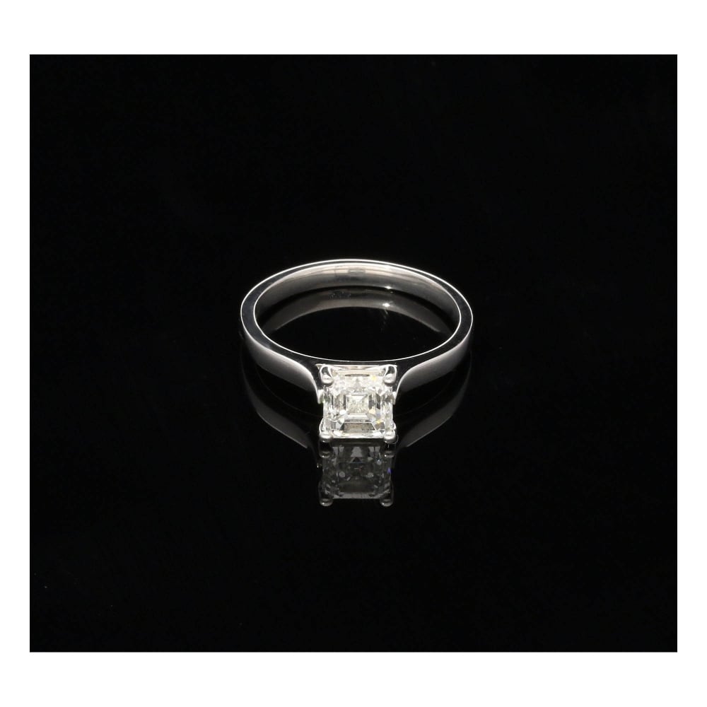 Platinum GIA Certified 1.01ct Diamond Engagement Ring