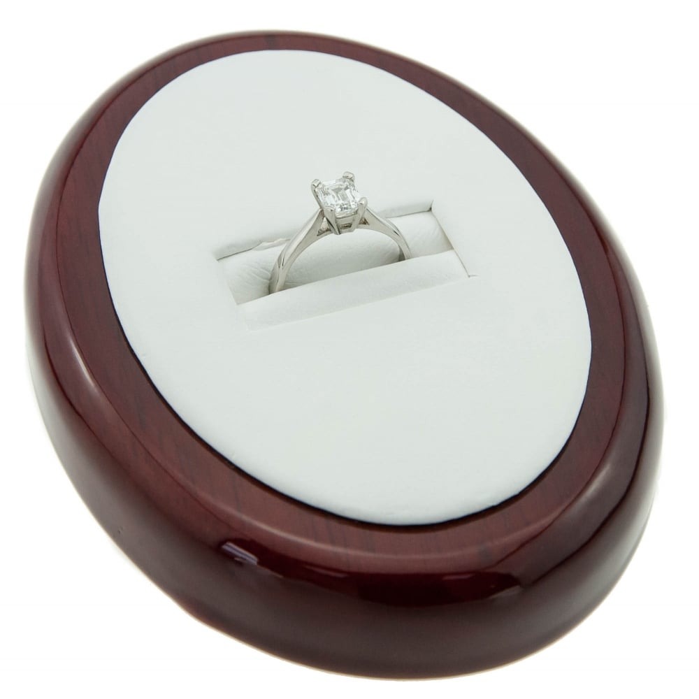 Platinum 0.86ct Emerald Cut Diamond Engagement Ring