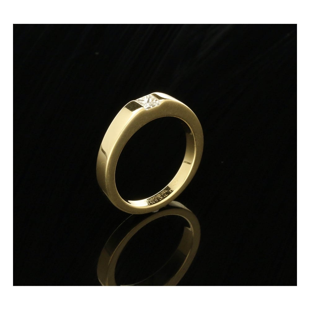 Tank Small Ring - Princess Cut Diamond - 0.25ct