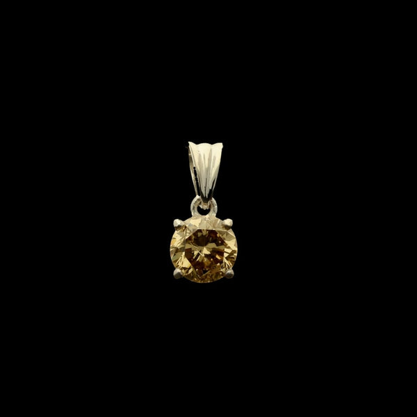 18ct White Gold Fancy Light Brown Diamond Pendant