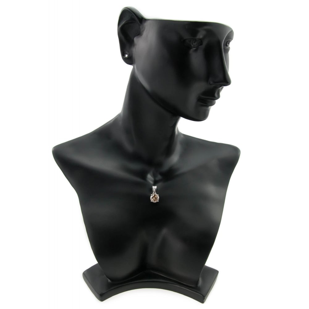 18ct White Gold Fancy Light Brown Diamond Pendant