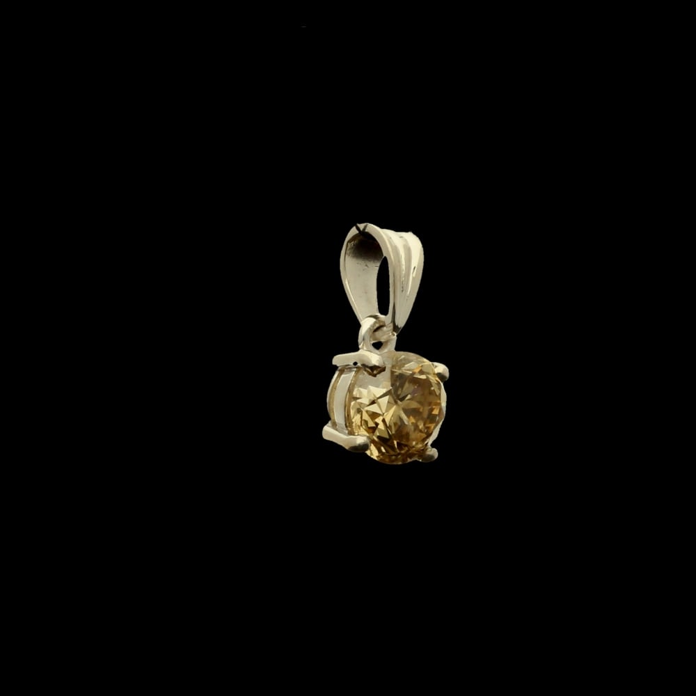 18ct White Gold Fancy Light Brown Diamond Pendant