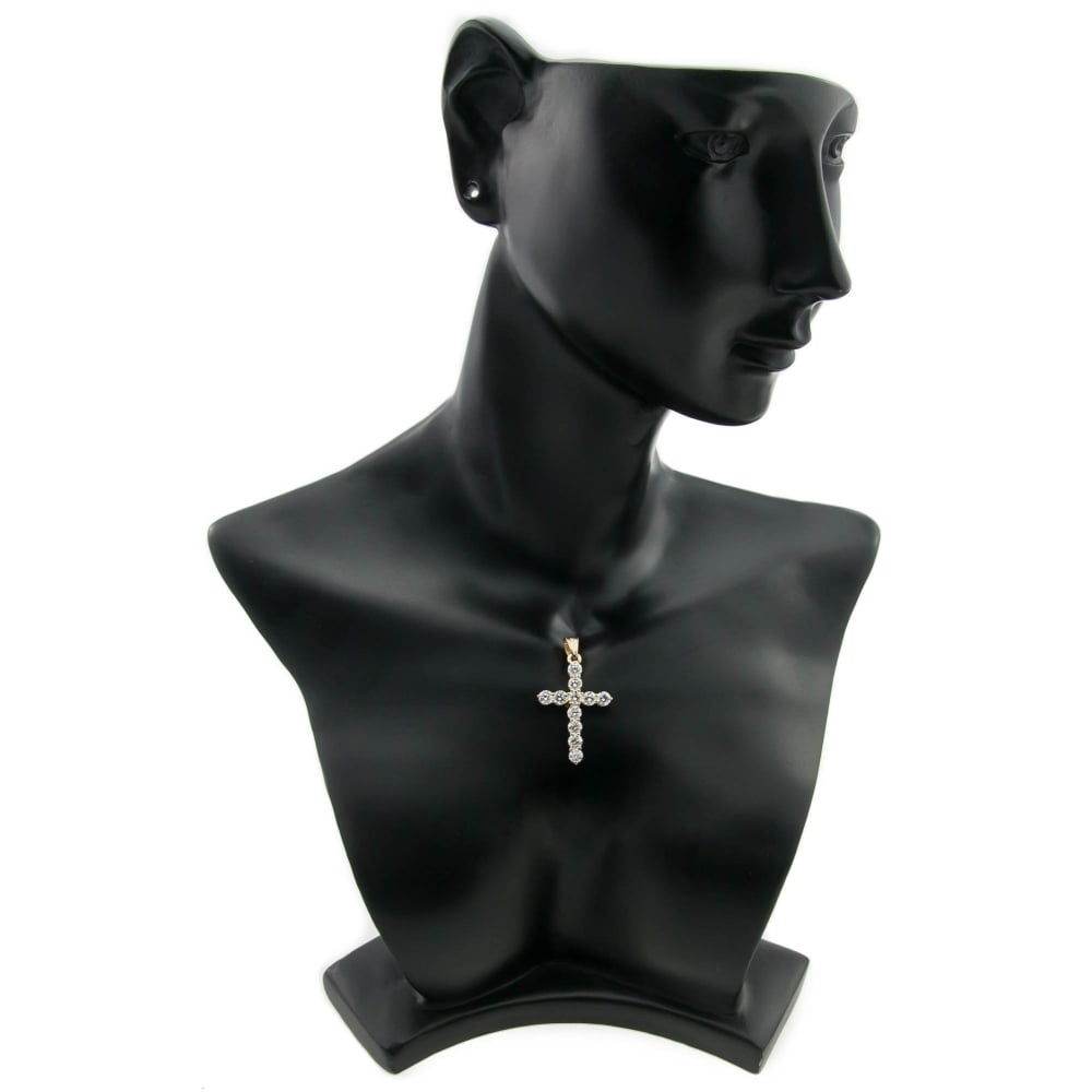 18ct Yellow Gold 1.87ct Diamond Cross