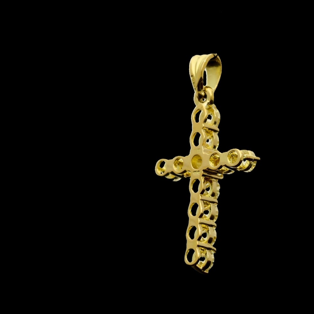 18ct Yellow Gold 1.87ct Diamond Cross