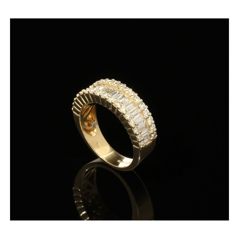 18ct Yellow gold 1.34ct Diamond Half Eternity Ring