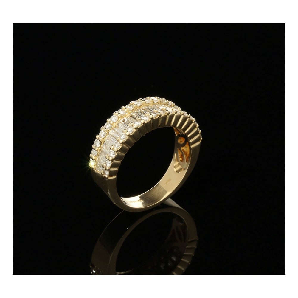 18ct Yellow gold 1.34ct Diamond Half Eternity Ring