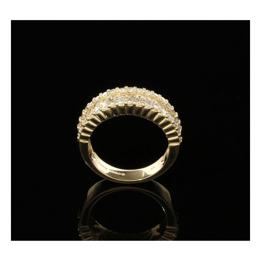 18ct Yellow gold 1.34ct Diamond Half Eternity Ring