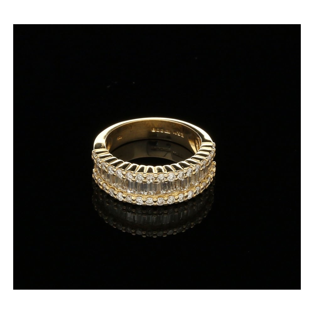 18ct Yellow gold 1.34ct Diamond Half Eternity Ring