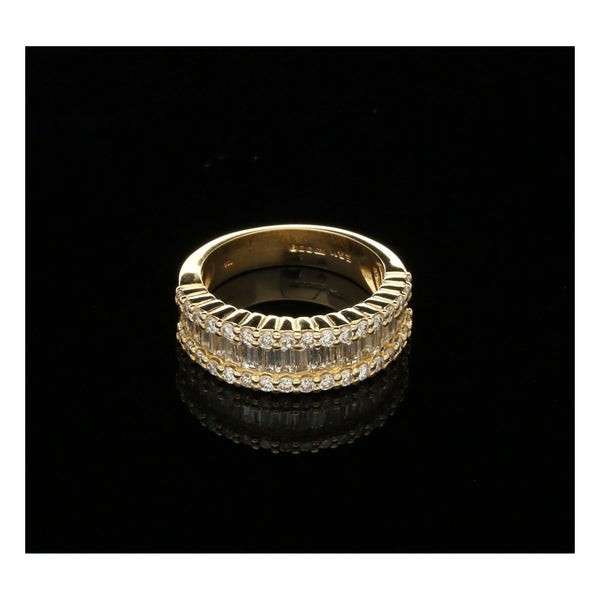 18ct Yellow gold 1.34ct Diamond Half Eternity Ring
