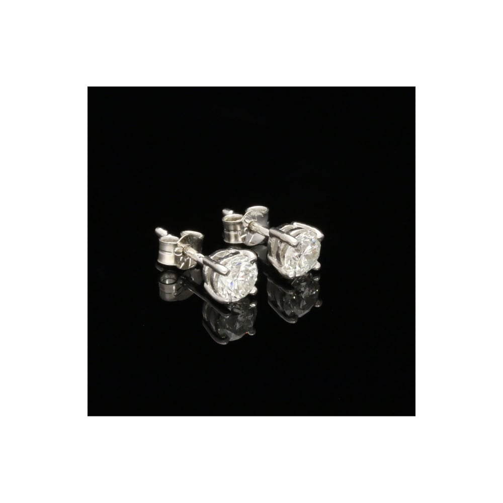 18ct White Gold 1.00ct Diamond Earrings