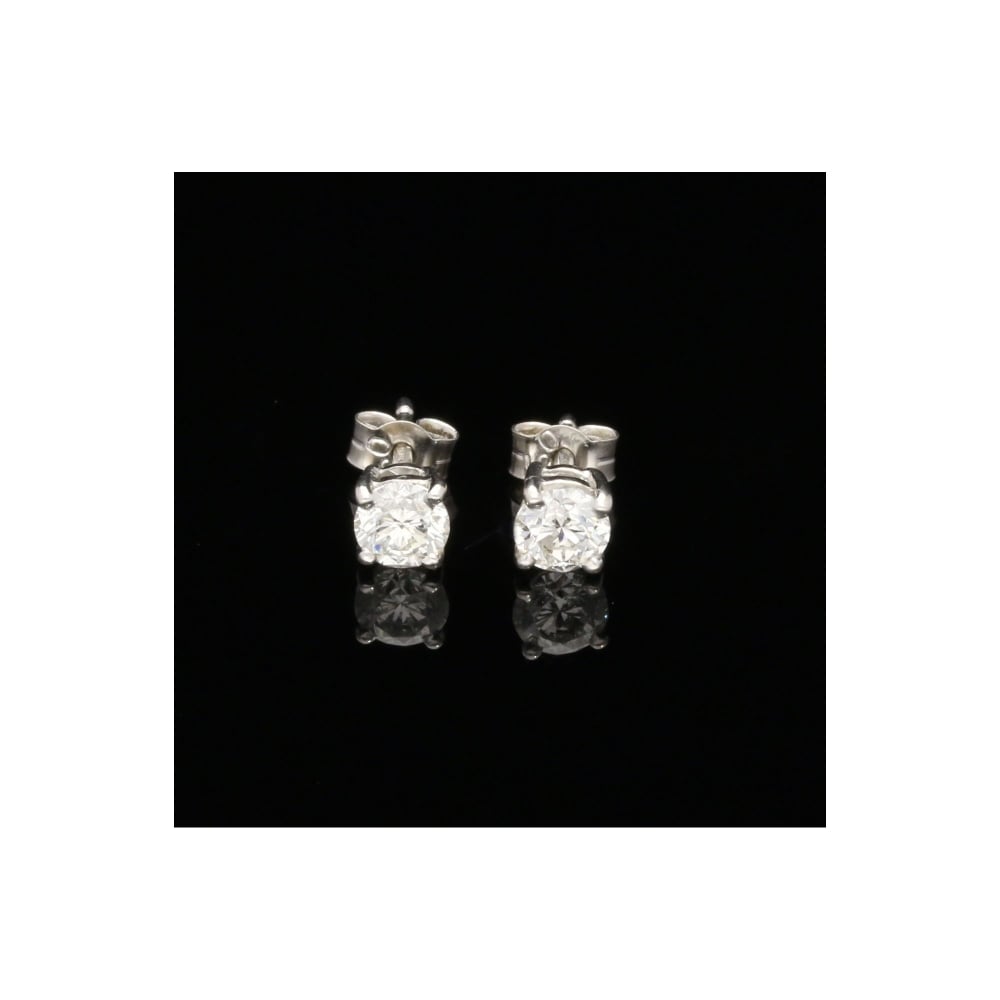 18ct White Gold 1.00ct Diamond Earrings