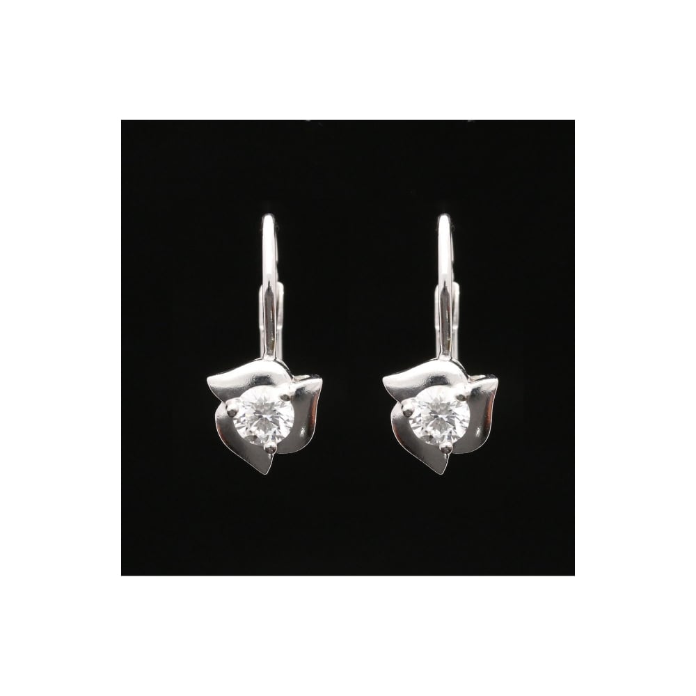 Cartier Platinum 0.75ct Diamond Earrings