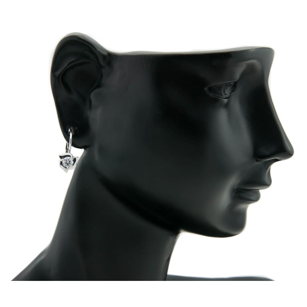 Cartier Platinum 0.75ct Diamond Earrings