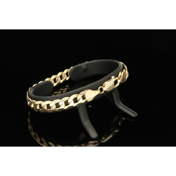 9ct Yellow Gold Gents Curb Bracelet 17.20 grams