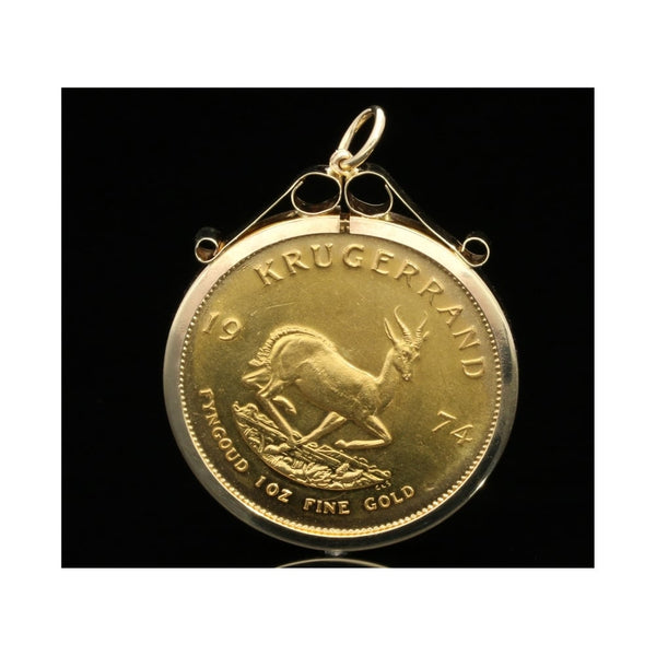 Full Krugerrand 22ct Yellow Gold Pendant