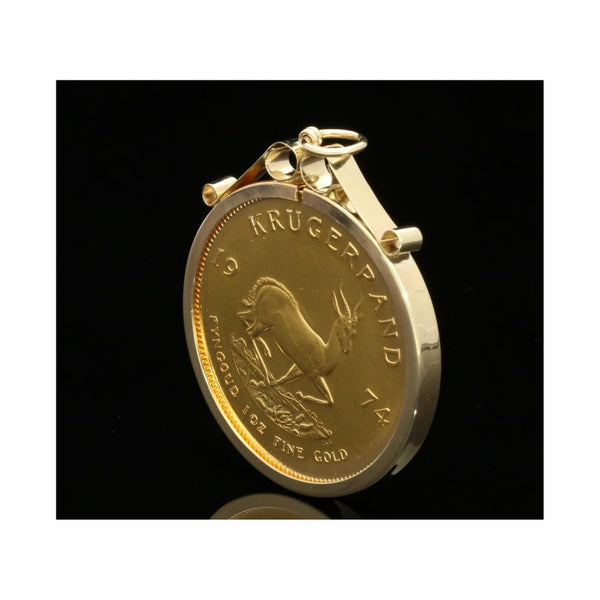 Full Krugerrand 22ct Yellow Gold Pendant