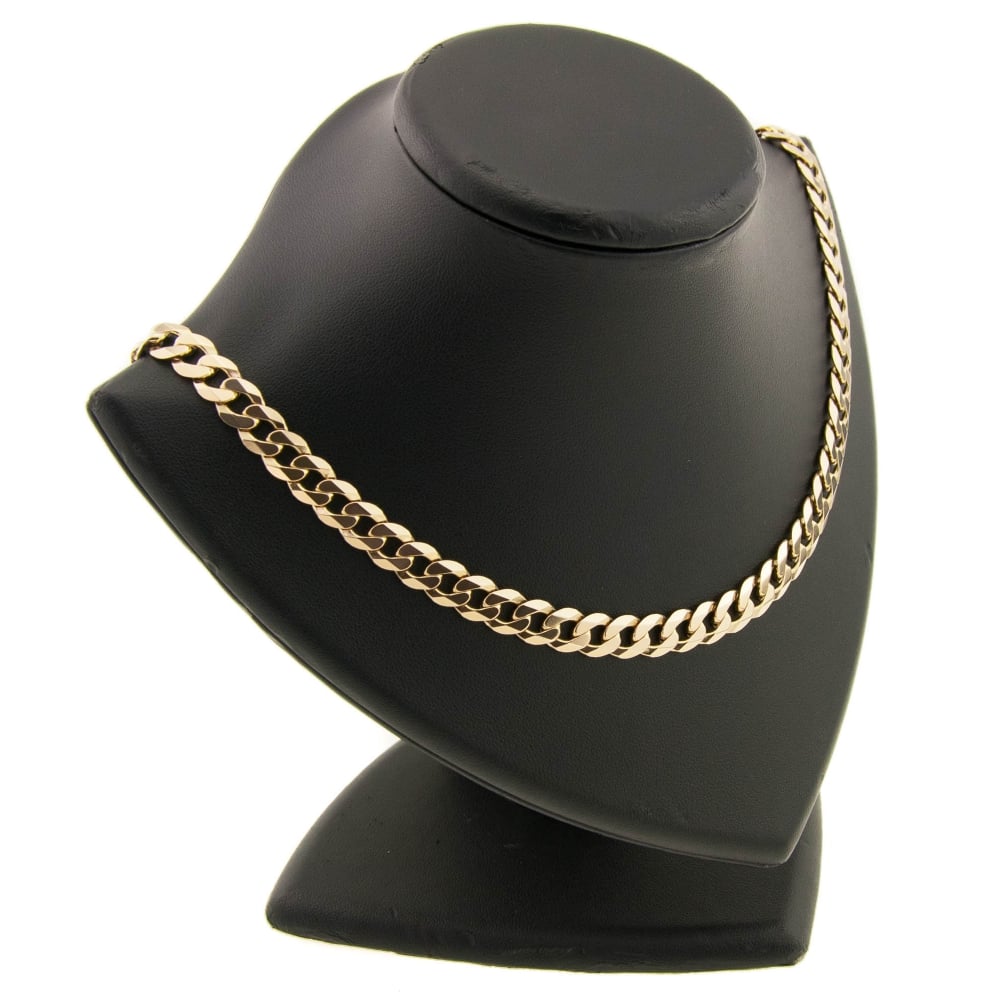 9ct Yellow Gold Gents Heavy Curb Chain 43.50g